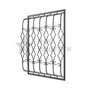 Решетка на окно дутая кованая 8-24